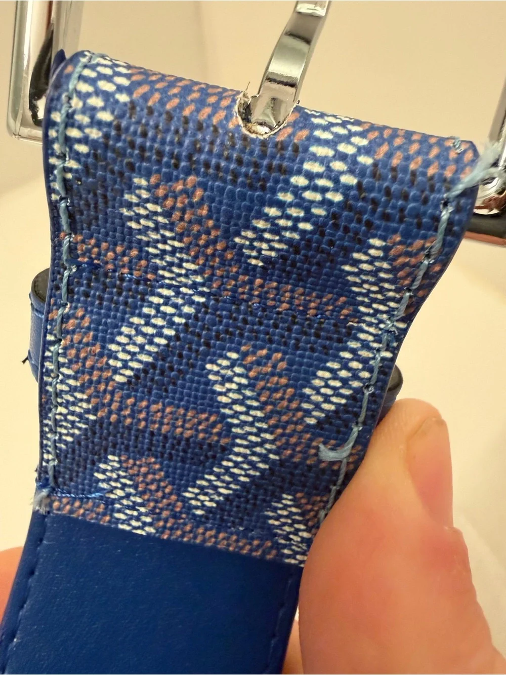 Goyard Blue Monogram Belt – Size 30-32 Waist